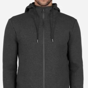 Everlane Men's Charcoal Gray Street Zip Hoodie Jacket in Size Large